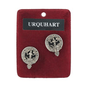 Urquhart Clan Badge, Kilt Pin, Lapel Pin, Cufflinks, Keyring/Key Fob & Gift Set — Fine Pewter by Art Pewter — Made in Scotland (Shiny Finish) - Heritage Of Scotland - Cufflinks