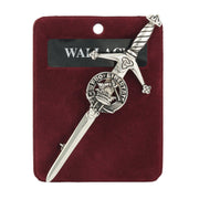 Wallace Clan Badge, Kilt Pin, Lapel Pin, Cufflinks, Keyring/Key Fob & Gift Set — Fine Pewter by Art Pewter — Made in Scotland (Shiny Finish) - Heritage Of Scotland - Kilt Pin