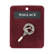 Wallace Clan Badge, Kilt Pin, Lapel Pin, Cufflinks, Keyring/Key Fob & Gift Set — Fine Pewter by Art Pewter — Made in Scotland (Shiny Finish) - Heritage Of Scotland - Lapel Pin