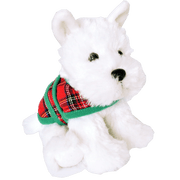 Westie with Tartan Jacket – 15cm Scottish Dog Ornament (Standing or Sitting) - Heritage Of Scotland - Sitting