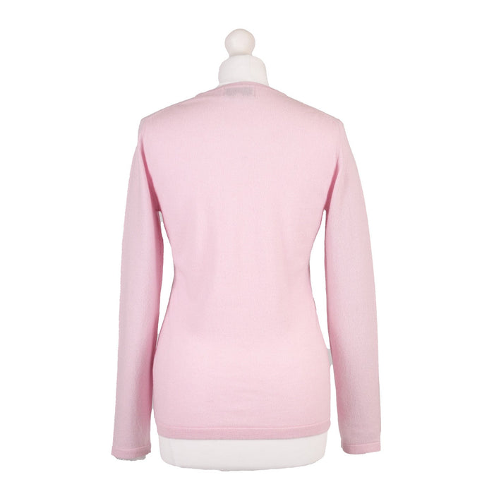 Women's 100% Cashmere Crew Neck Jumper - Sakura Pink - Heritage Of Scotland - SAKURA PINK / XS