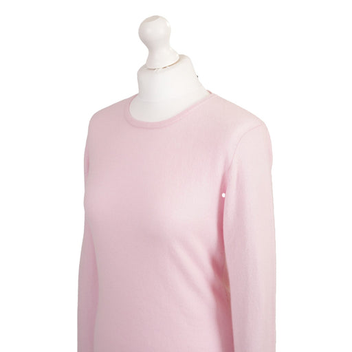 Women's 100% Cashmere Crew Neck Jumper - Sakura Pink - Heritage Of Scotland - SAKURA PINK / XS