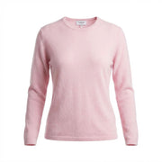 Women's 100% Cashmere Crew Neck Jumper - Sakura Pink - Heritage Of Scotland - XS