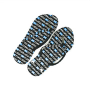 Womens Flip Flops Edinburgh - Heritage Of Scotland - BLACK/WHITE / 36 - 37