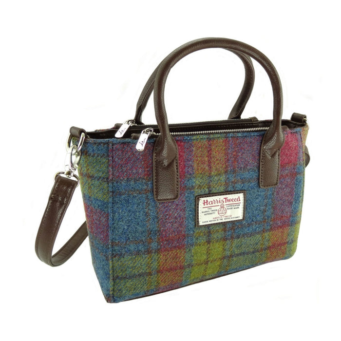 Women's Harris Tweed Bora Small Tote St Multi Colour Tartan - Heritage Of Scotland - MULTI COLOUR TARTAN