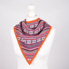 Women’s Lambswool Fair Isle Neck Scarf – Made in Scotland - ORANGE - Heritage Of Scotland -