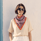 Women’s Lambswool Fair Isle Neck Scarf – Made in Scotland - ORANGE - Heritage Of Scotland -