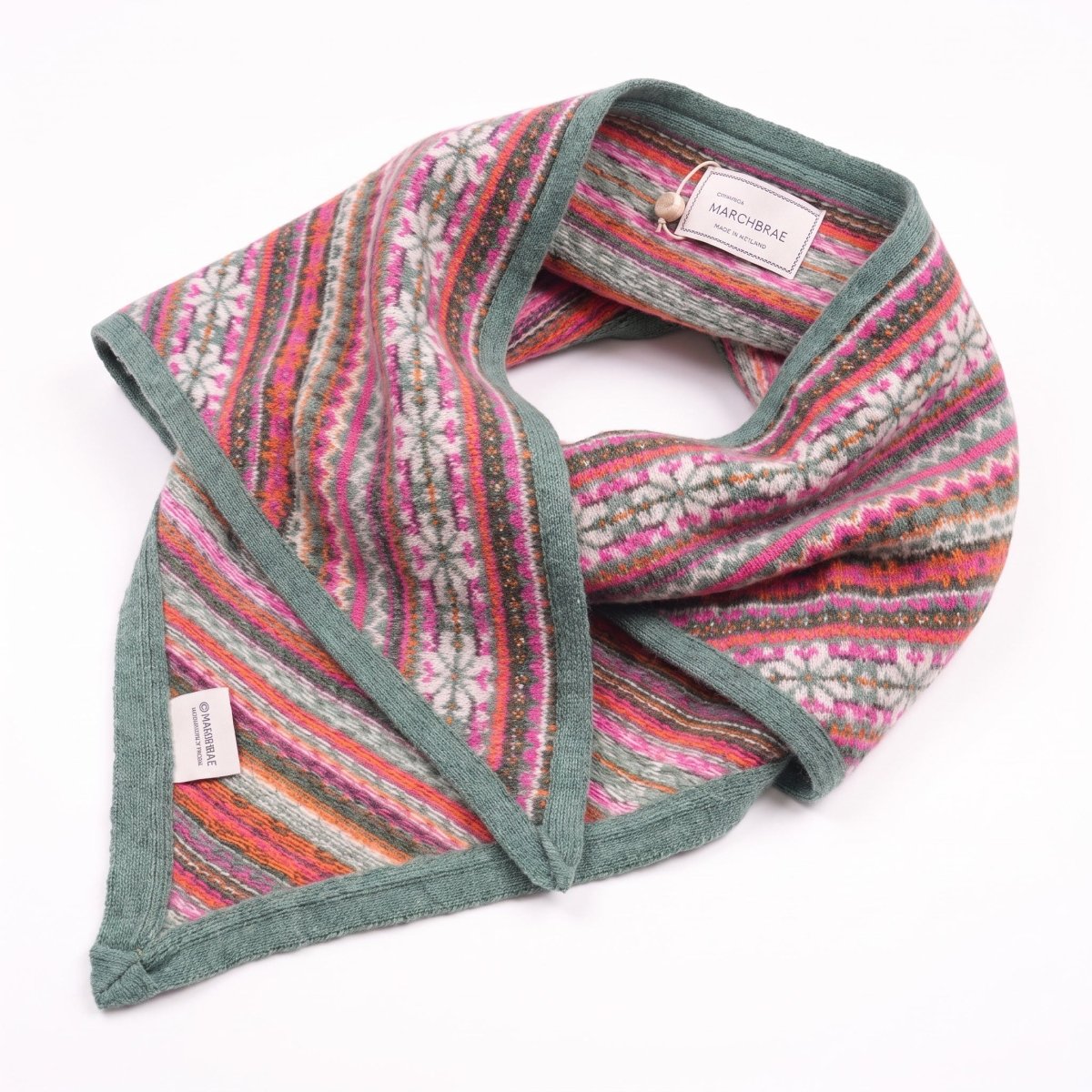 Women’s Lambswool Fair Isle Neck Scarf – Made in Scotland - STRATH - Heritage Of Scotland -