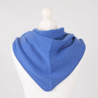 Women’s Luxury Ribbed Cashmere Triangle Scarf - CORNFLOWER - Heritage Of Scotland -