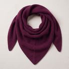 Women’s Luxury Ribbed Cashmere Triangle Scarf - EMINENCE - Heritage Of Scotland -