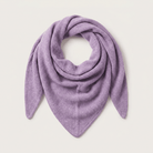 Women’s Luxury Ribbed Cashmere Triangle Scarf - HEATHER - Heritage Of Scotland -
