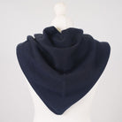 Women’s Luxury Ribbed Cashmere Triangle Scarf - NAVY - Heritage Of Scotland -