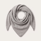 Women’s Luxury Ribbed Cashmere Triangle Scarf - OYSTER - Heritage Of Scotland -
