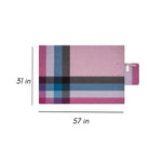 Woodside Check Foldaway Picnic Blanket With Carry Strap - Light Purple - Heritage Of Scotland -