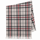 Wool Blend Tartan Knee Blanket - Thomson Grey - Heritage Of Scotland -