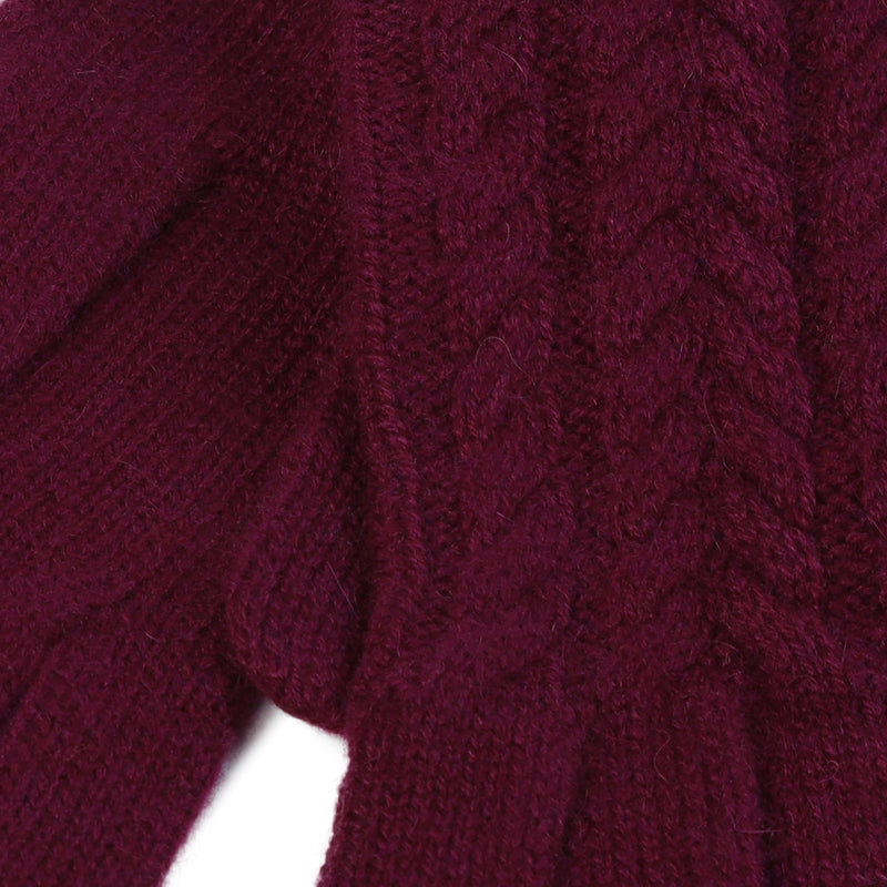100% Cashmere Ladies Cable Glove Eminence - Heritage Of Scotland - EMINENCE