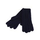100% Cashmere Ladies Cable Glove Navy - Heritage Of Scotland - Navy