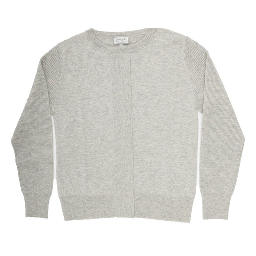 100% Cashmere Ladies Cardigan Sweater Light Grey - Heritage Of Scotland - LIGHT GREY