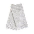 100% Cashmere Ladies Rib Wristlet Light Grey - Heritage Of Scotland - LIGHT GREY