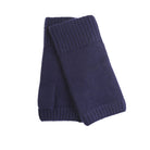 100% Cashmere Ladies Rib Wristlet Navy - Heritage Of Scotland - NAVY