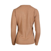 100% Cashmere Ladies V Neck Jumper Camel - Heritage Of Scotland - CAMEL