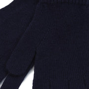 100% Cashmere Plain Ladies Glove Navy - Heritage Of Scotland - Navy