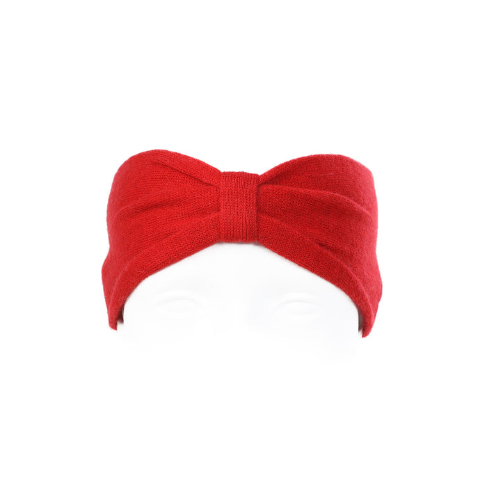 100% Cashmere Plain Ladies Headband Cardinal - Heritage Of Scotland - CARDINAL