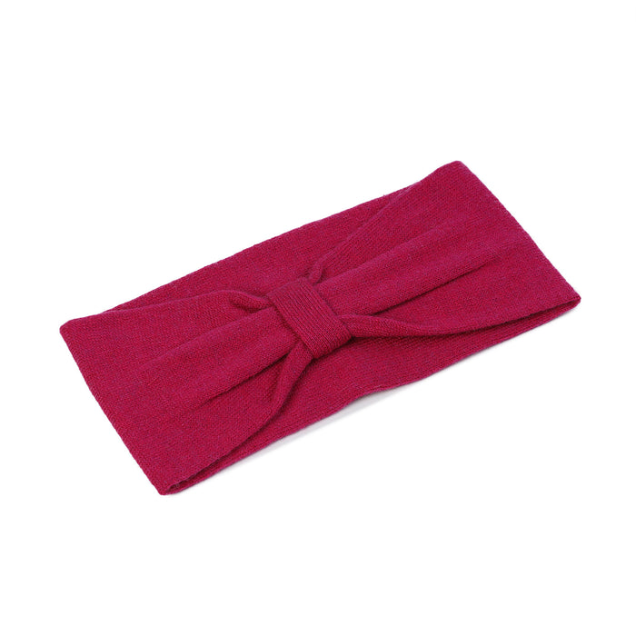 100% Cashmere Plain Ladies Headband Fuchsia - Heritage Of Scotland - FUCHSIA