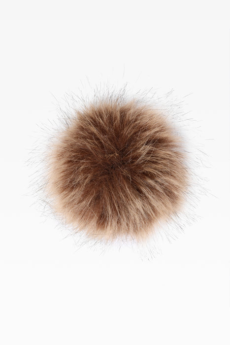 100% Faux Fur Pom Pom Dark Natural - Heritage Of Scotland - DARK NATURAL