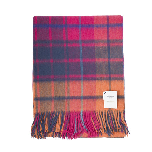 100% Lambswool Blanket Mill Check Jazz - Heritage Of Scotland - MILL CHECK JAZZ