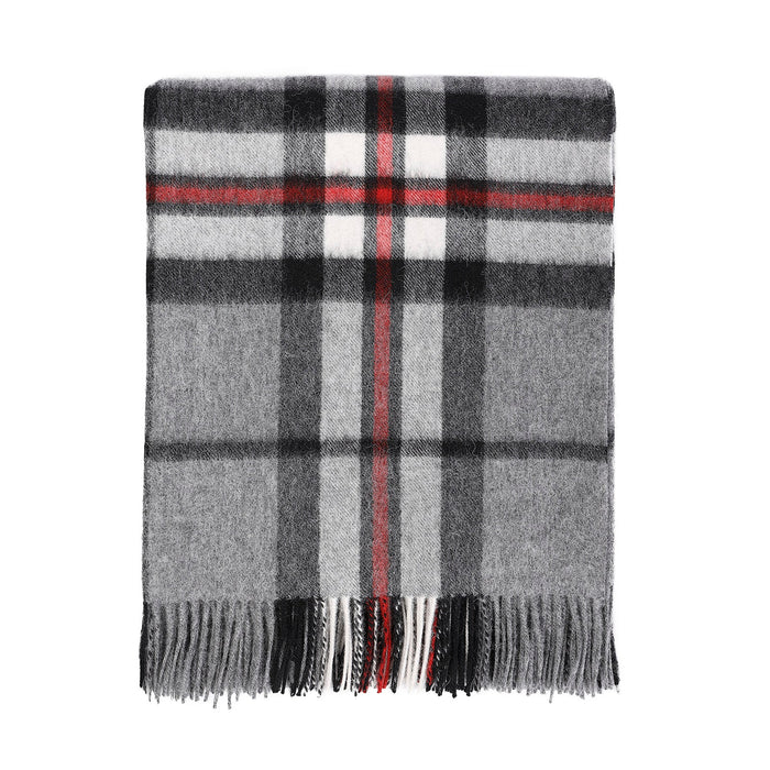 100% Lambswool Blanket Thomson Grey - Heritage Of Scotland - THOMSON GREY