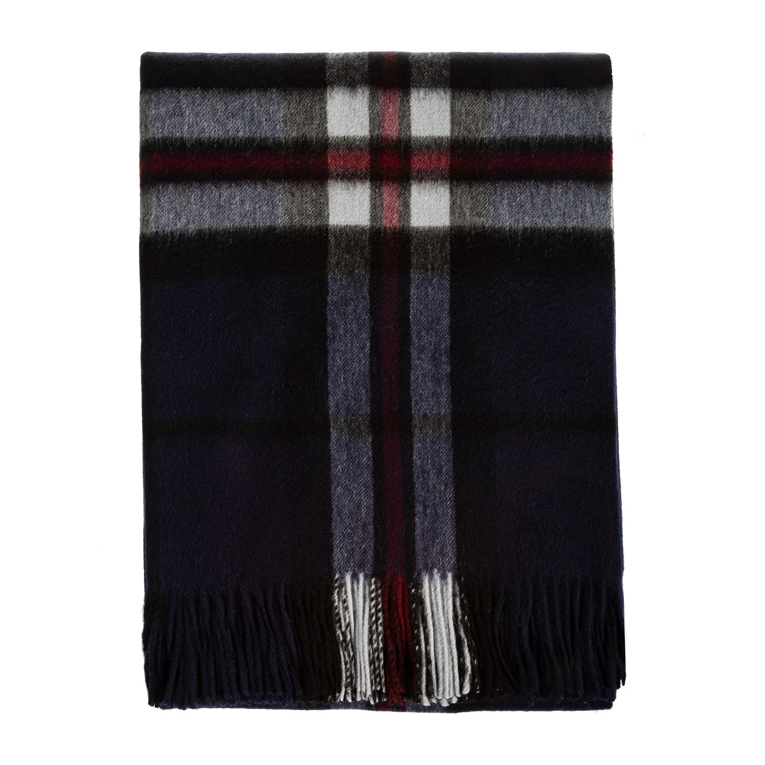 100% Lambswool Blanket Thomson Navy - Heritage Of Scotland - THOMSON NAVY