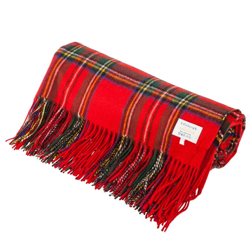 100% Lambswool Tartan Blanket Stewart Royal - Heritage Of Scotland - STEWART ROYAL