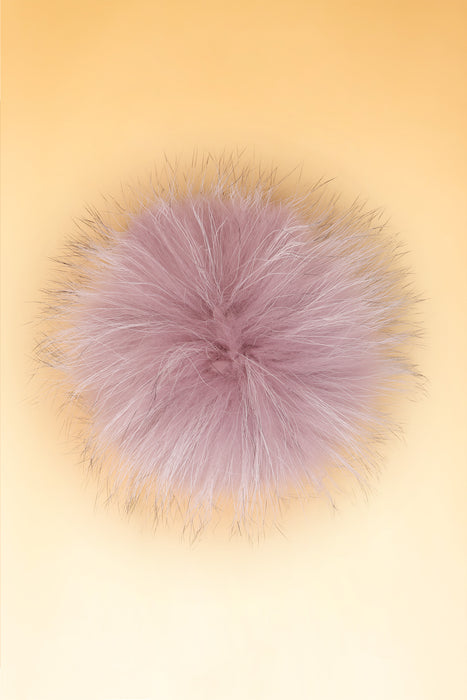 100% Real Fur Pom Pom Natural/White - Heritage Of Scotland - NATURAL/WHITE