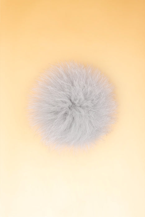 100% Real Fur Pom Pom River Grey - Heritage Of Scotland - RIVER GREY