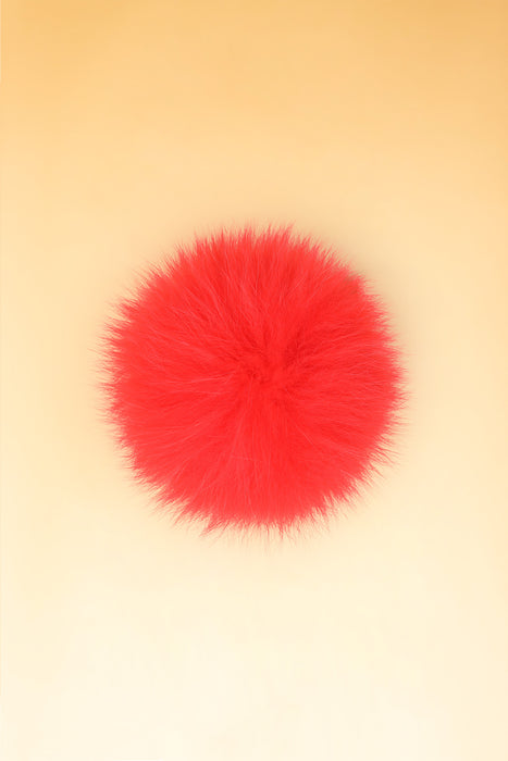 100% Real Fur Pom Pom Ruby - Heritage Of Scotland - RUBY