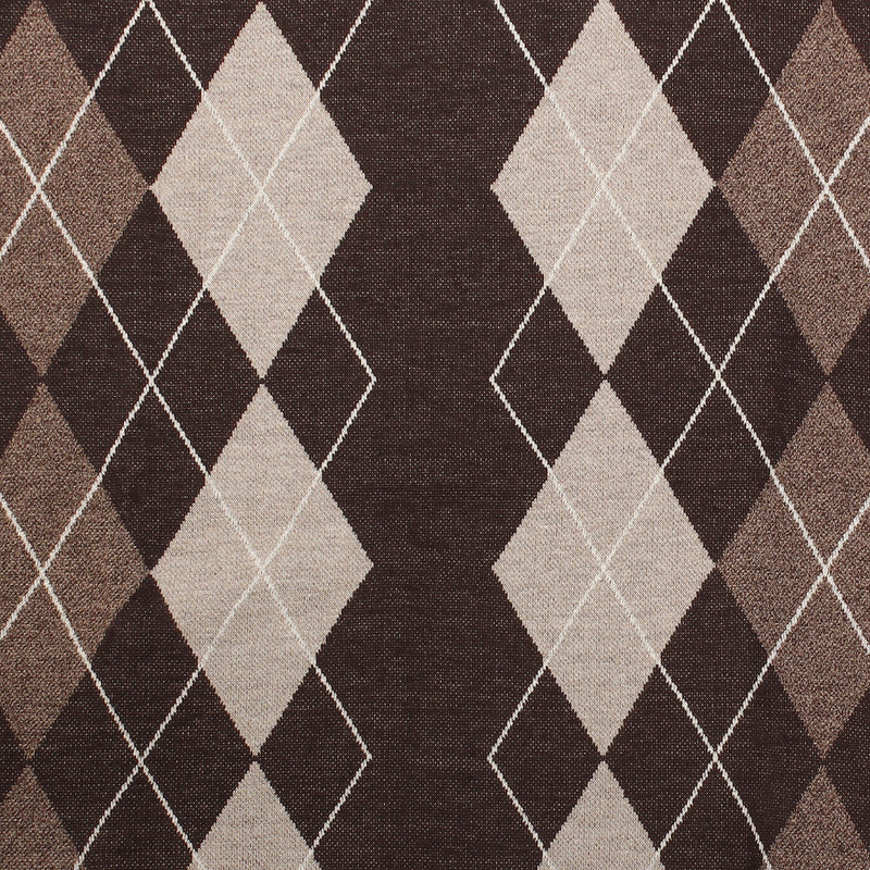 Men's Argyle Ballantrae Jumper Crew Neck Dark Brown