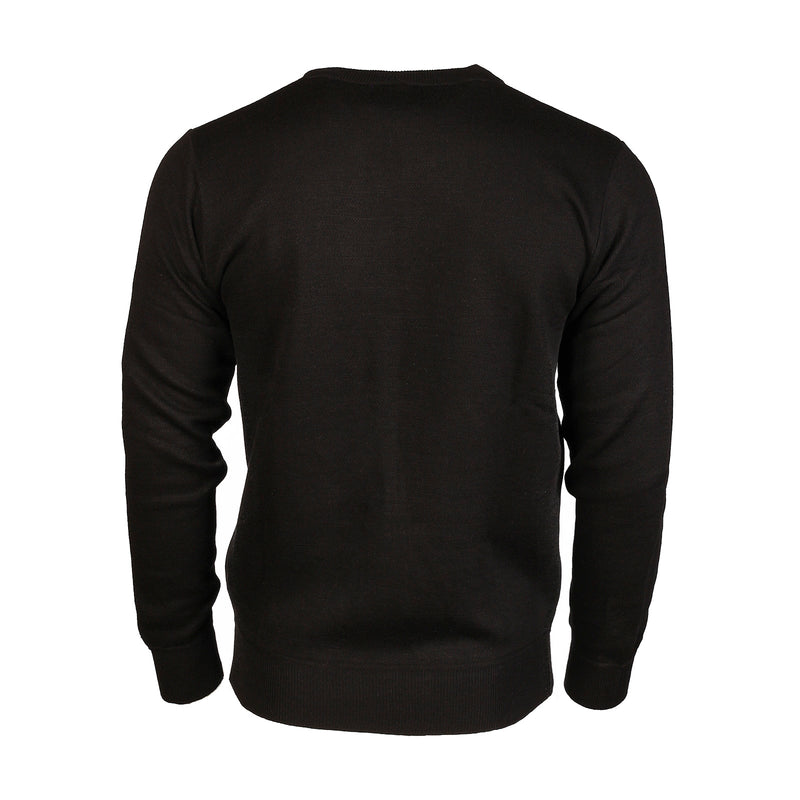 Men's Argyle Ballantrae Jumper Crew Neck Black