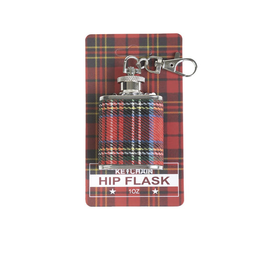 1Oz Tartan Hip Flask Keyring - Heritage Of Scotland - NA