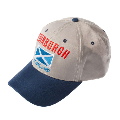 3D Edinburgh / Saltire Scotland Baseball Cap - Grey - Heritage Of Scotland - GREY