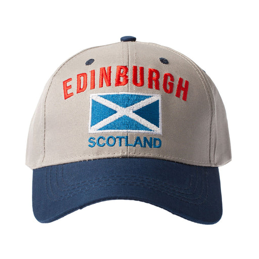 3D Edinburgh / Saltire Scotland Baseball Cap - Grey - Heritage Of Scotland - GREY