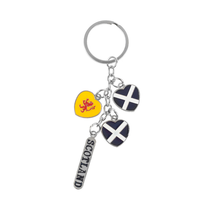 4 Icon Chain - Small Heart Flags Keyring