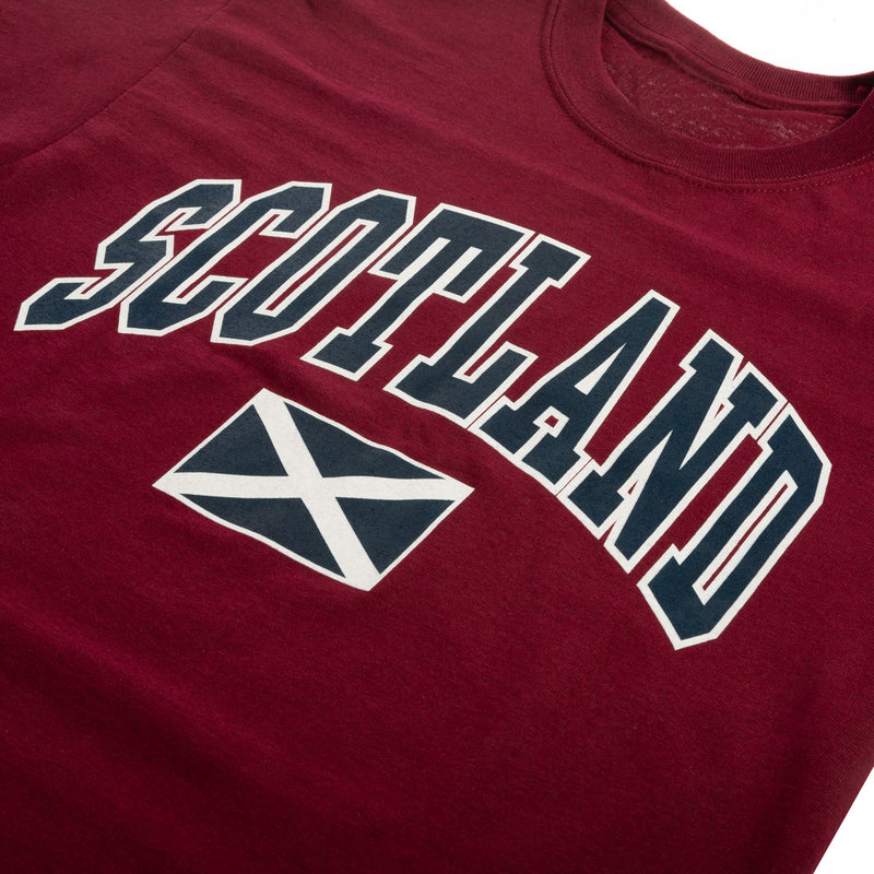 Scotland Harvard Print T/Shirt Maroon