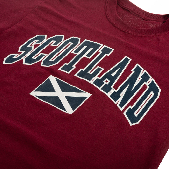 Schottland Harvard Print T / Shirt Kastanienbraun
