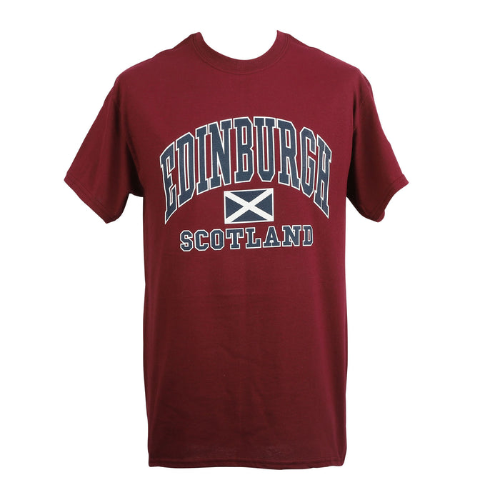 Edinburgh Harvard Print T-Shirt Maroon