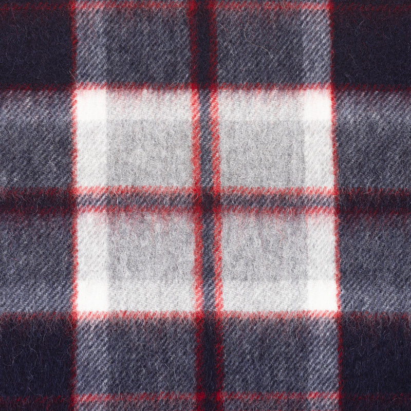 Balmoral 100% Cashmere Woven Scarf Bannockbane Navy