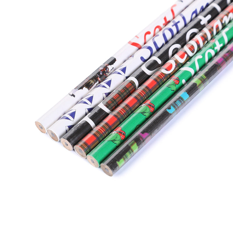 6 - Pack Scotland Pencils – Colourful Souvenir Set with Erasers - Heritage Of Scotland - 6 - pack