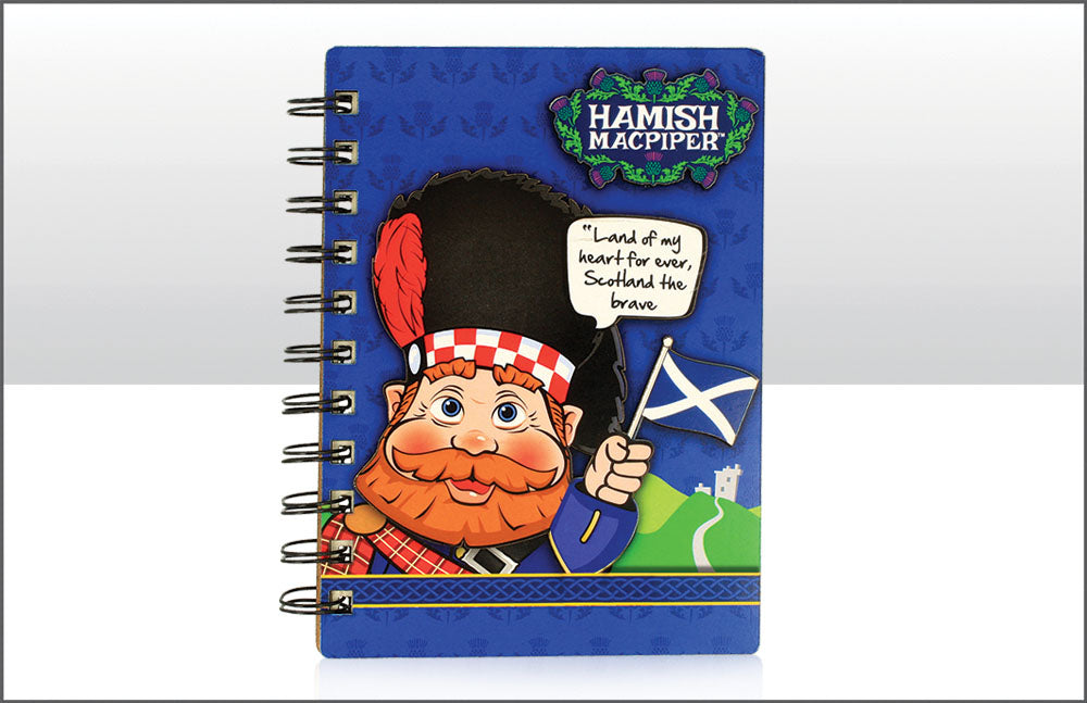 Hamish Macpiper Wooden Notebook