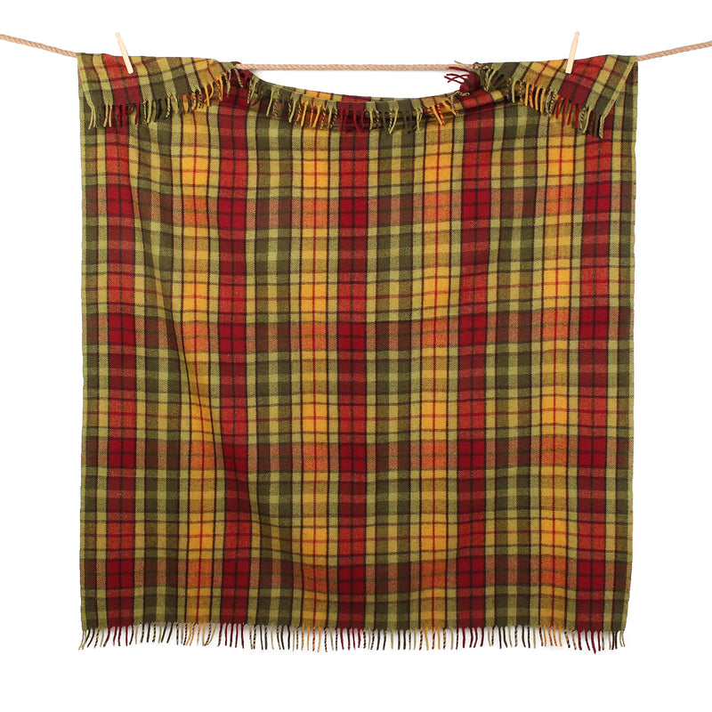 Recycelte Wolle Tartan Decke werfen Buchanan Herbst