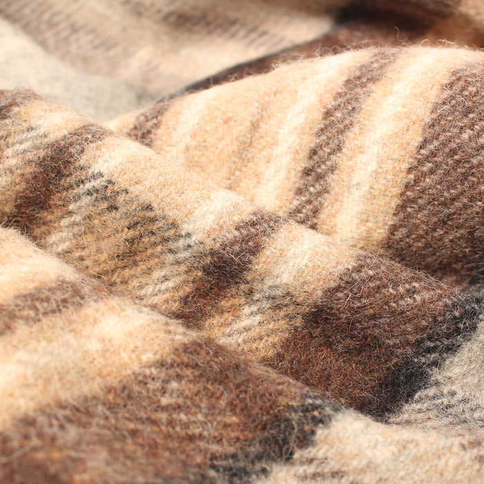 Recycelte Wolle Tartan Decke werfen Mackellar Natural